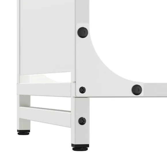 vidaXL brændestativ 90x28x90 cm koldvalset stål hvid