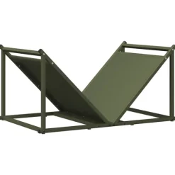vidaXL brændestativ 70x43x34,5 cm koldvalset stål olivengrøn