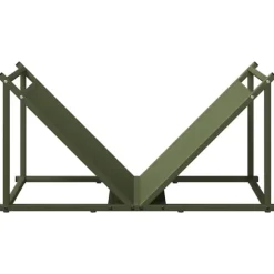vidaXL brændestativ 70x43x34,5 cm koldvalset stål olivengrøn