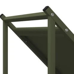 vidaXL brændestativ 70x43x34,5 cm koldvalset stål olivengrøn