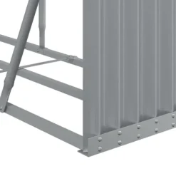 vidaXL brændestativ 180x45x100 cm galvaniseret stål lysegrå - Brændekurve