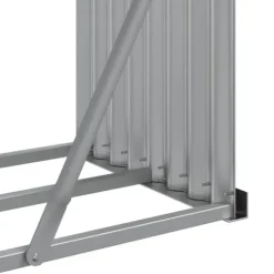 vidaXL brændestativ 180x45x100 cm galvaniseret stål lysegrå - Brændekurve
