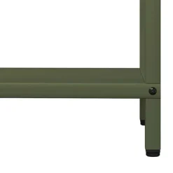 vidaXL brændestativ 60x25x90 cm koldvalset stål olivengrøn