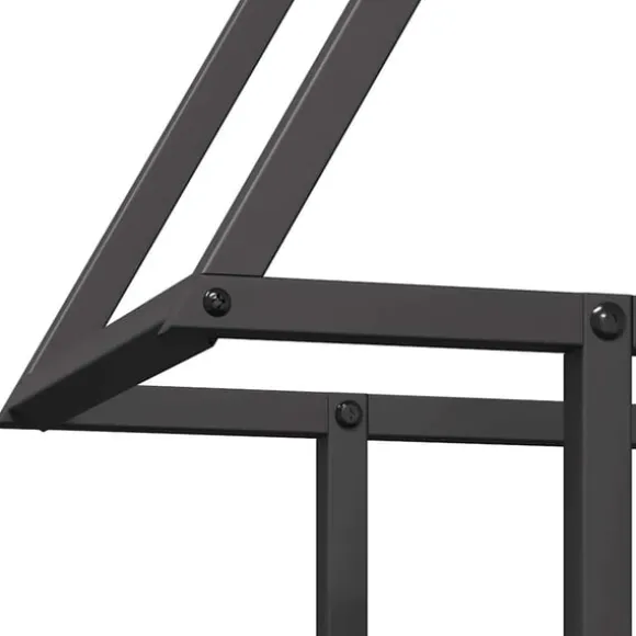 vidaXL brændestativ 50x25x60 cm koldvalset stål sort