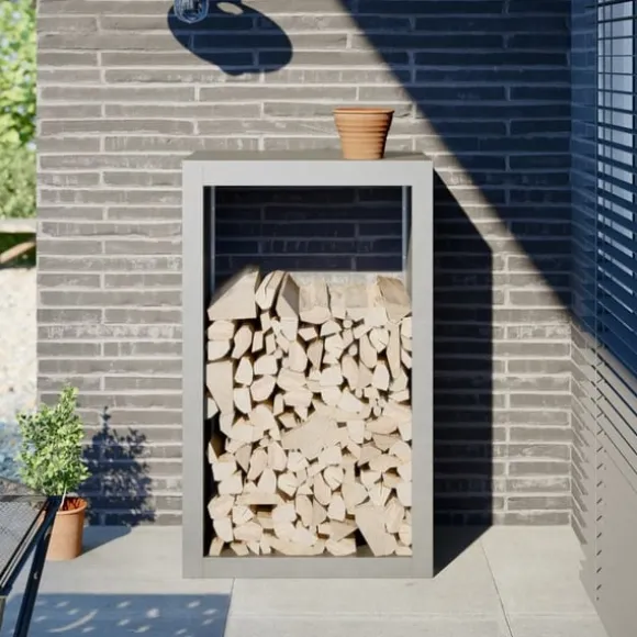 vidaXL brændestativ 60x40x100 cm rustfrit stål