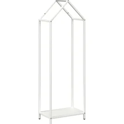 vidaXL brændestativ 40x25x120 cm koldvalset stål hvid