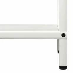 vidaXL brændestativ 40x25x120 cm koldvalset stål hvid