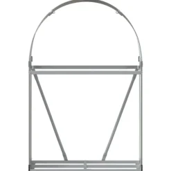 vidaXL brændestativ 80x45x120 cm galvaniseret stål brun - Brændekurve