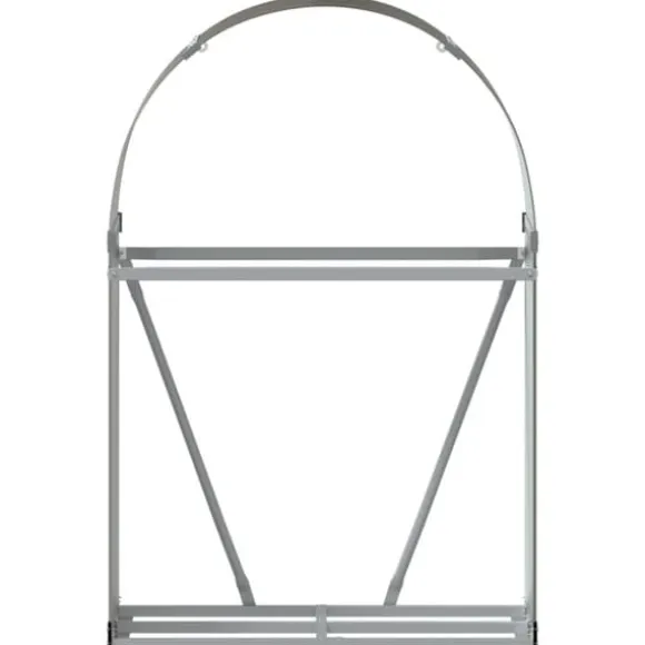 vidaXL brændestativ 80x45x120 cm galvaniseret stål brun - Brændekurve