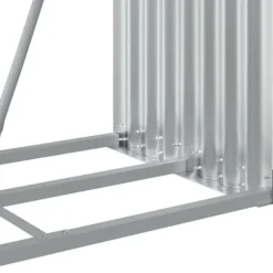 vidaXL brændestativ 80x45x120 cm galvaniseret stål brun - Brændekurve