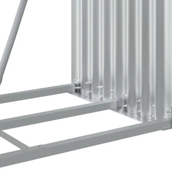 vidaXL brændestativ 80x45x120 cm galvaniseret stål brun - Brændekurve