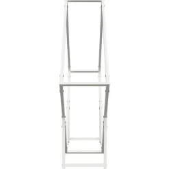 vidaXL brændestativ 100x25x100 cm koldvalset stål hvid