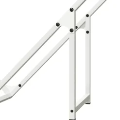 vidaXL brændestativ 100x25x100 cm koldvalset stål hvid