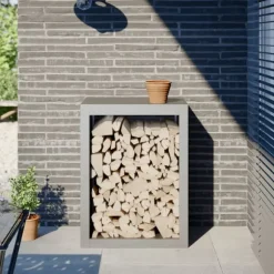 vidaXL brændestativ 60x40x80 cm rustfrit stål