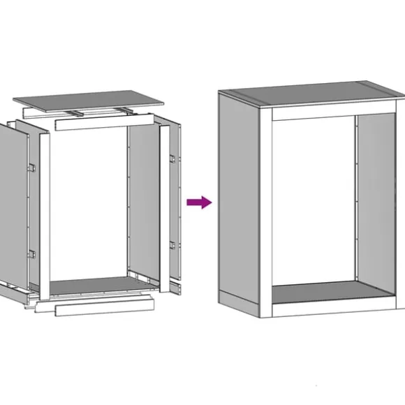 vidaXL brændestativ 60x40x80 cm rustfrit stål