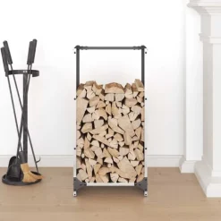 vidaXL brændestativ 40x30x80 cm rustfrit stål