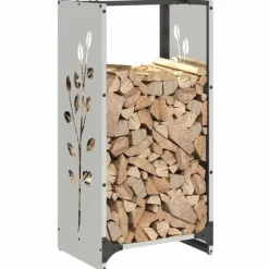 vidaXL brændestativ 40x30x80 cm rustfrit stål