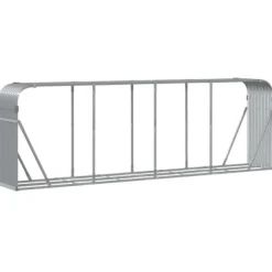 vidaXL brændestativ 300x45x100 cm galvaniseret stål lysegrå - Brændekurve