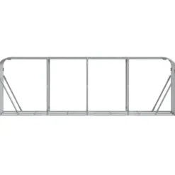 vidaXL brændestativ 300x45x100 cm galvaniseret stål lysegrå - Brændekurve
