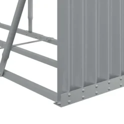 vidaXL brændestativ 300x45x100 cm galvaniseret stål lysegrå - Brændekurve