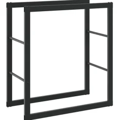 vidaXL brændestativ 55x30x61 cm stål sort