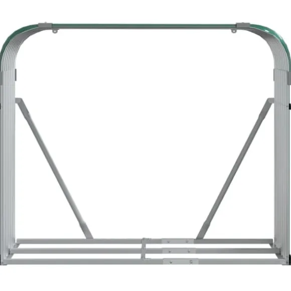 vidaXL brændestativ 120x45x100 cm galvaniseret stål grøn - Brændekurve