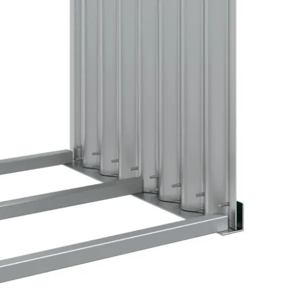 vidaXL brændestativ 120x45x100 cm galvaniseret stål grøn - Brændekurve