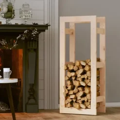 vidaXL brændestativ 41x25x100 cm massivt fyrretræ - Brændekurve – tilbehør
