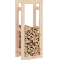 vidaXL brændestativ 41x25x100 cm massivt fyrretræ - Brændekurve – tilbehør