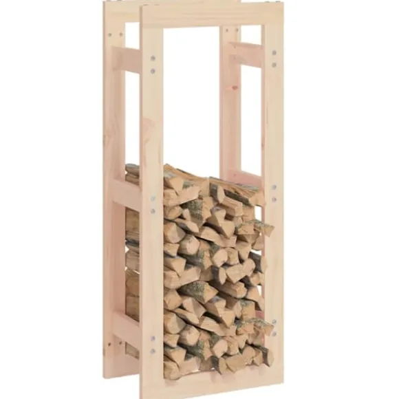 vidaXL brændestativ 41x25x100 cm massivt fyrretræ - Brændekurve – tilbehør