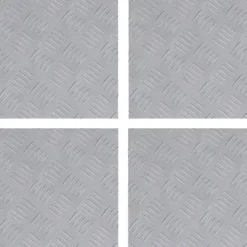 vidaXL Checker plader 4 pcs Sølv 30 x 30 cm Aluminium