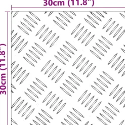vidaXL Checker plader 4 pcs Sølv 30 x 30 cm Aluminium
