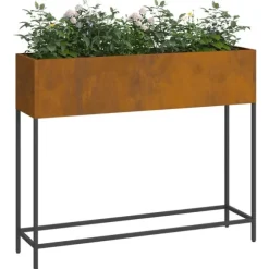 vidaXL Cortenstål Stor Dekorative Inlæg Metalplanter Rektangulær