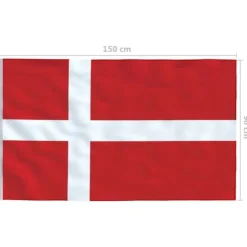 vidaXL det danske flag 90x150 cm - Flag & vimpler