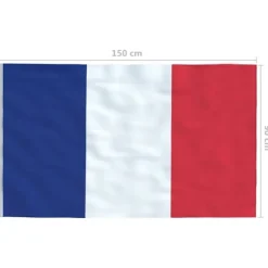 vidaXL det franske flag 90x150 cm