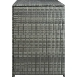 vidaXL dobbelt skraldespandsskjuler 148x77x111 cm polyrattan grå - Skure & Redskabsskure