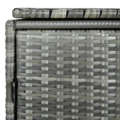 vidaXL dobbelt skraldespandsskjuler 148x77x111 cm polyrattan grå - Skure & Redskabsskure
