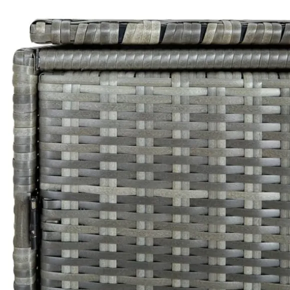 vidaXL dobbelt skraldespandsskjuler 148x77x111 cm polyrattan grå - Skure & Redskabsskure