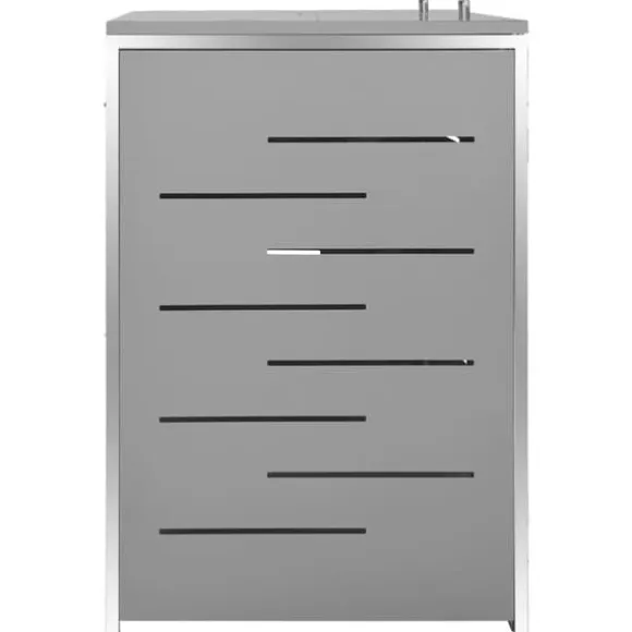 vidaXL dobbelt skraldespandsskjuler 138x77,5x112,5 cm rustfrit stål - Affaldsspandsskjulere
