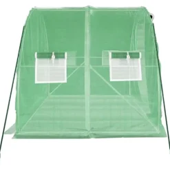 vidaXL drivhus med stålstel 6 m² 3x2x2 m grøn - Drivhuse