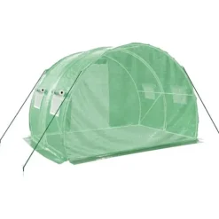 vidaXL drivhus med stålstel 6 m² 3x2x2 m grøn - Drivhuse