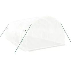vidaXL drivhus med stålstel 18 m² 6x3x2 m hvid - Drivhuse