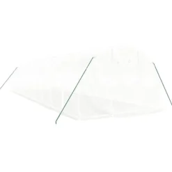 vidaXL drivhus med stålstel 30 m² 10x3x2 m hvid - Drivhuse