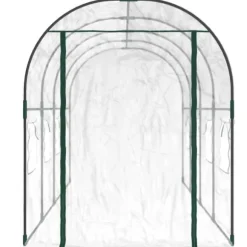 vidaXL drivhus 160x400x190 cm PVC og pulverlakeret stål transparent - Drivhuse