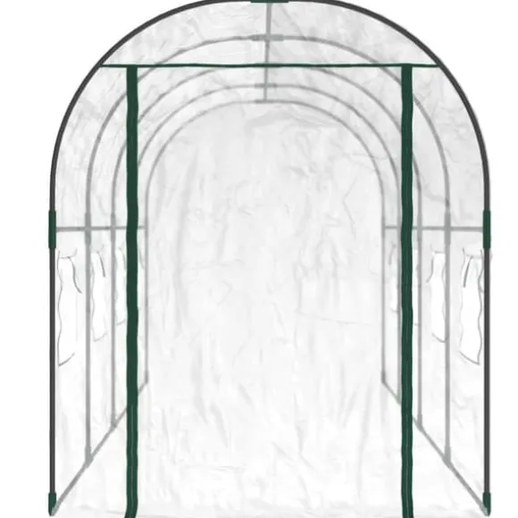vidaXL drivhus 160x400x190 cm PVC og pulverlakeret stål transparent - Drivhuse