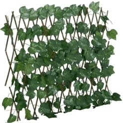 vidaXL espalier med kunstige vinblade 190x60 cm udvidelig grøn - Havehegn