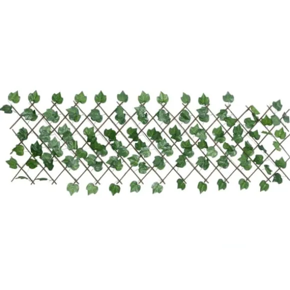 vidaXL espalier med kunstige vinblade 190x60 cm udvidelig grøn - Havehegn