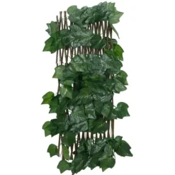 vidaXL espalier med kunstige vinblade 190x60 cm udvidelig grøn - Havehegn