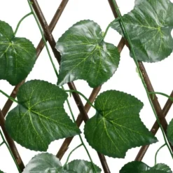 vidaXL espalier med kunstige vinblade 190x60 cm udvidelig grøn - Havehegn