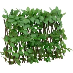 vidaXL espalier med kunstig vedbend 180x30 cm udvidelig grøn - Havehegn